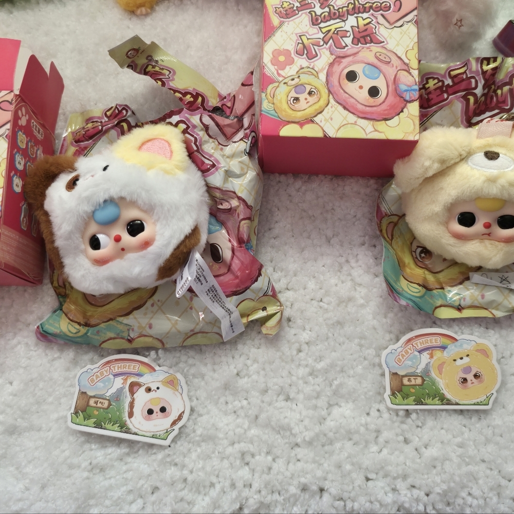 Bundle Baby Three Tiny Animals Confirmed Pudding & Satisfying Blind Box